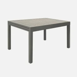 Mesa de jardim extensível em alumínio, 8 lugares