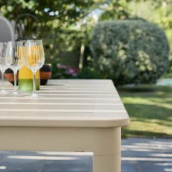 Mesa de jardim extensível em alumínio, 12 lugares
