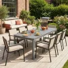 Mesa de jardim extensível em alumínio, 8 lugares
