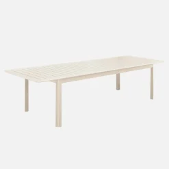 Mesa de jardim extensível em alumínio, 10 lugares