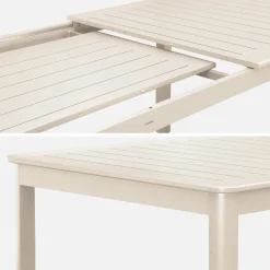 Mesa de jardim extensível em alumínio, 10 lugares