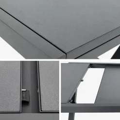Mesa de jardim extensível em alumínio para 8 pessoas