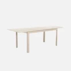 Mesa de jardim extensível em alumínio, 8 lugares
