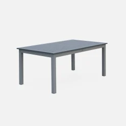 Mesa de jardim extensível em alumínio, 8 lugares