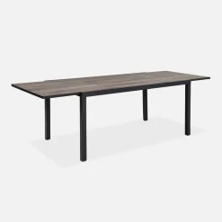 Mesa de jardim extensível em DPC e alumínio, 8 lugares