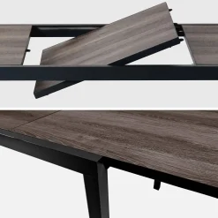 Mesa de jardim extensível em DPC e alumínio, 8 lugares