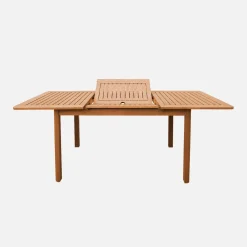 Mesa de jardim extensível em madeira de eucalipto, 4-6 lugares