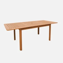 Mesa de jardim extensível em madeira de eucalipto, 4-6 lugares