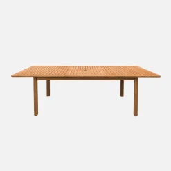 Mesa de jardim extensível em madeira de eucalipto, 6-8 lugares