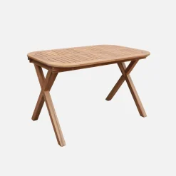 Mesa de jardim extensível em madeira de acácia, 4-6 lugares