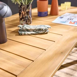 Mesa de jardim extensível em madeira de acácia, 10 lugares