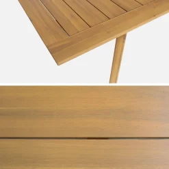 Mesa de jardim extensível em madeira de acácia, 10 lugares