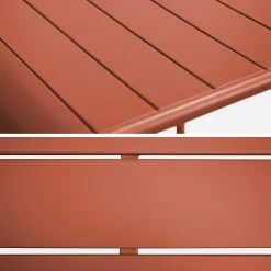 Mesa de jardim metálica de 2 lugares, 70cm