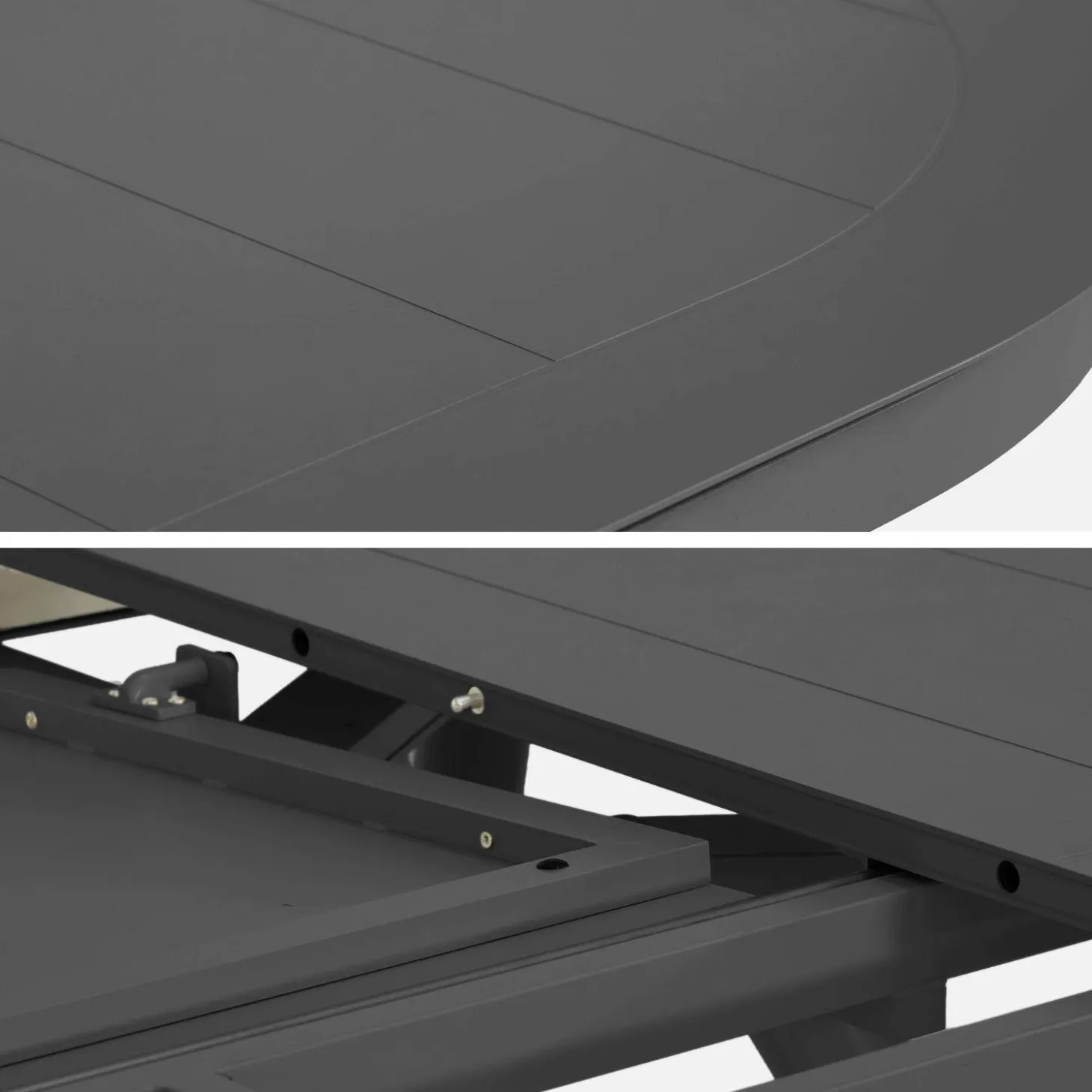 Mesa de jardim oval extensível em alumínio para 10 lugares