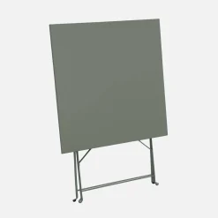 Mesa de jardim quadrada dobrável estilo bistrô, 2 lugares
