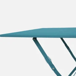Mesa de jardim quadrada dobrável estilo bistrô, 2 lugares