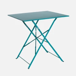 Mesa de jardim quadrada dobrável estilo bistrô, 2 lugares