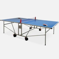 Mesa de ping pong dobrável externa com 4 raquetes e 6 bolas, 274,7cm