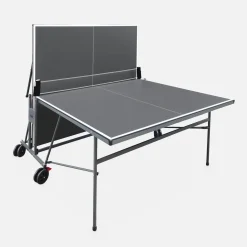 Mesa de ping pong dobrável interior com 4 raquetes e 6 bolas, 274cm