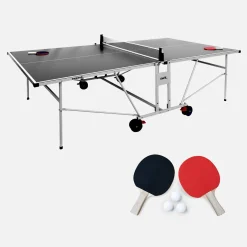 Mesa de ping pong exterior premium com 2 raquetes e 3 bolas, 274cm