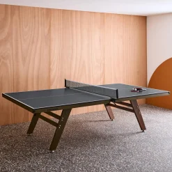 Mesa de ping pong interna deluxe com 2 raquetes e 3 bolas, 273.5cm