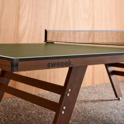 Mesa de ping pong interna deluxe com 2 raquetes e 3 bolas, 273.5cm
