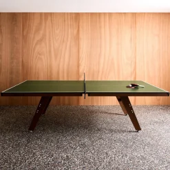 Mesa de ping pong interna deluxe com 2 raquetes e 3 bolas, 273.5cm