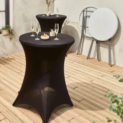 Mesa dobrável para eventos alta com capa de proteção, set de 2