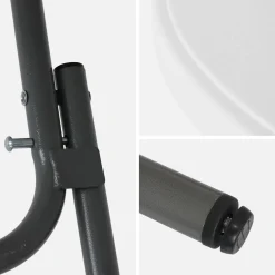 Mesa dobrável para eventos em aço com capa de proteção, set de 4