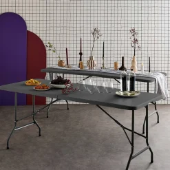 Mesa dobrável para eventos em plástico, set de 2