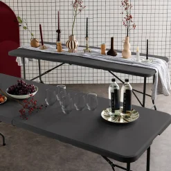 Mesa dobrável para eventos em plástico, set de 2