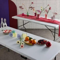 Mesa dobrável para eventos em plástico, set de 2