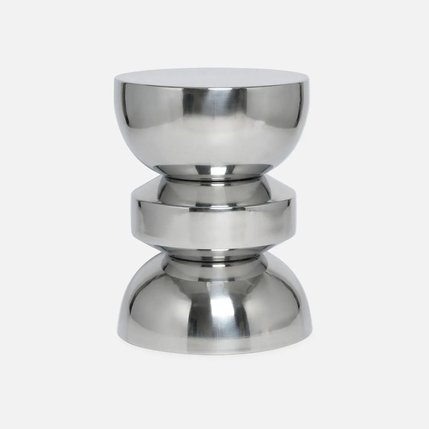 Mesa lateral, mesa de canto, mesa de cabeceira em aço inoxidável Ø32 x H43,5cm