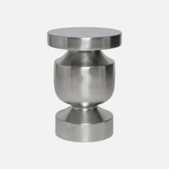 Mesa lateral, mesa de canto, mesa de cabeceira em aço inoxidável Ø30,5 x A43,5cm