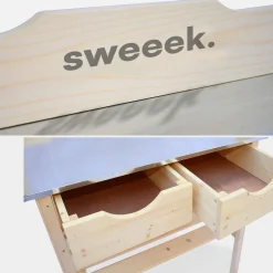 Mesa para vasos com 2 gavetas