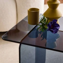 Mesa quadrada em cristal temperado