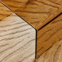 Mesas de centro retangulares e quadradas de cristal temperado