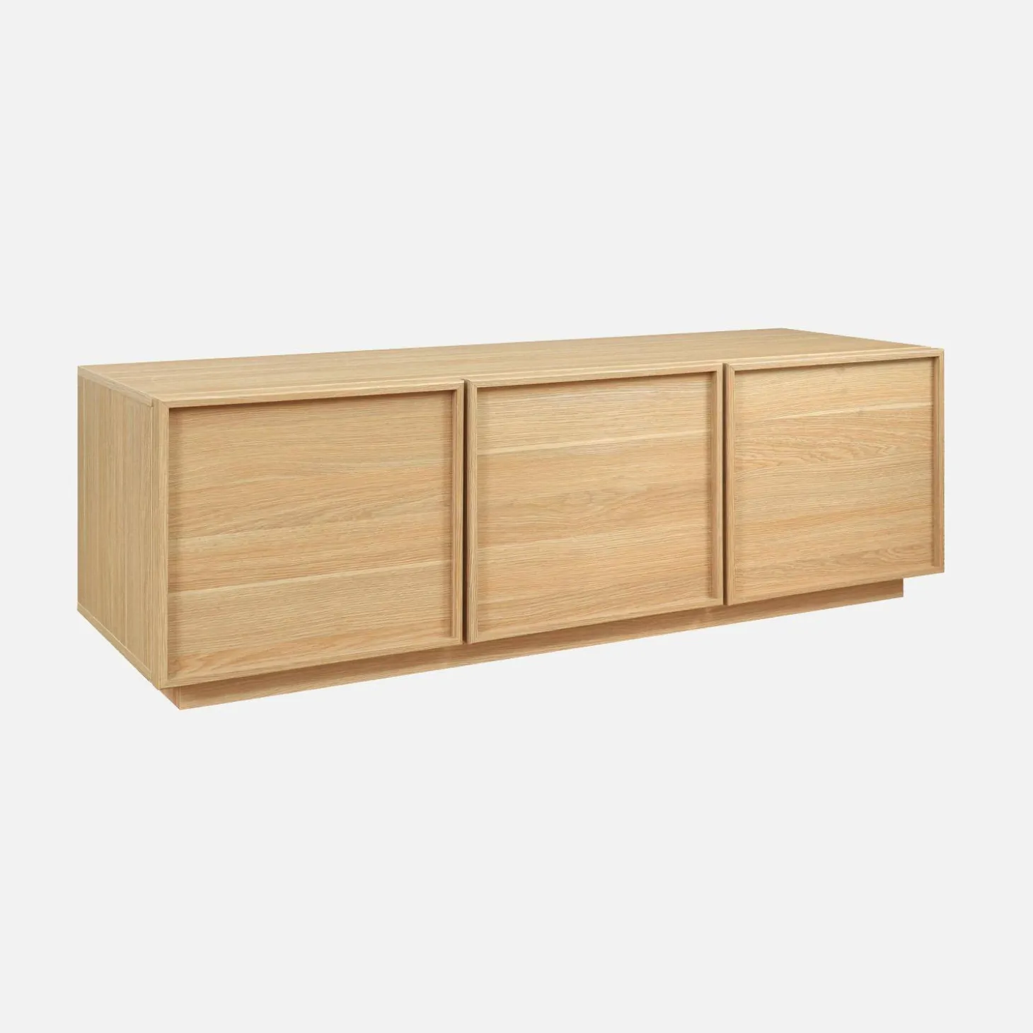 Móvel de TV decorativo madeira 3 portas, 140cm