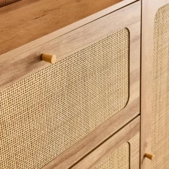 Móvel para sapatos com palhinha, 3 gavetas