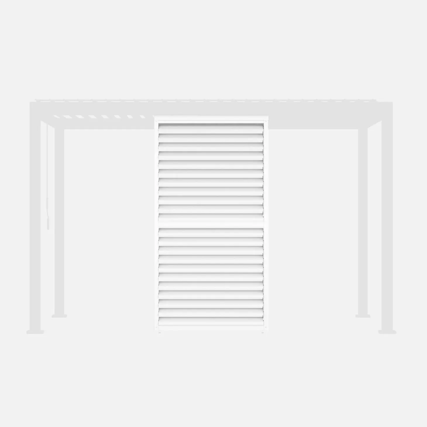 Persiana com lâminas ajustáveis 1.3m para pérgola bioclimática 3x4m
