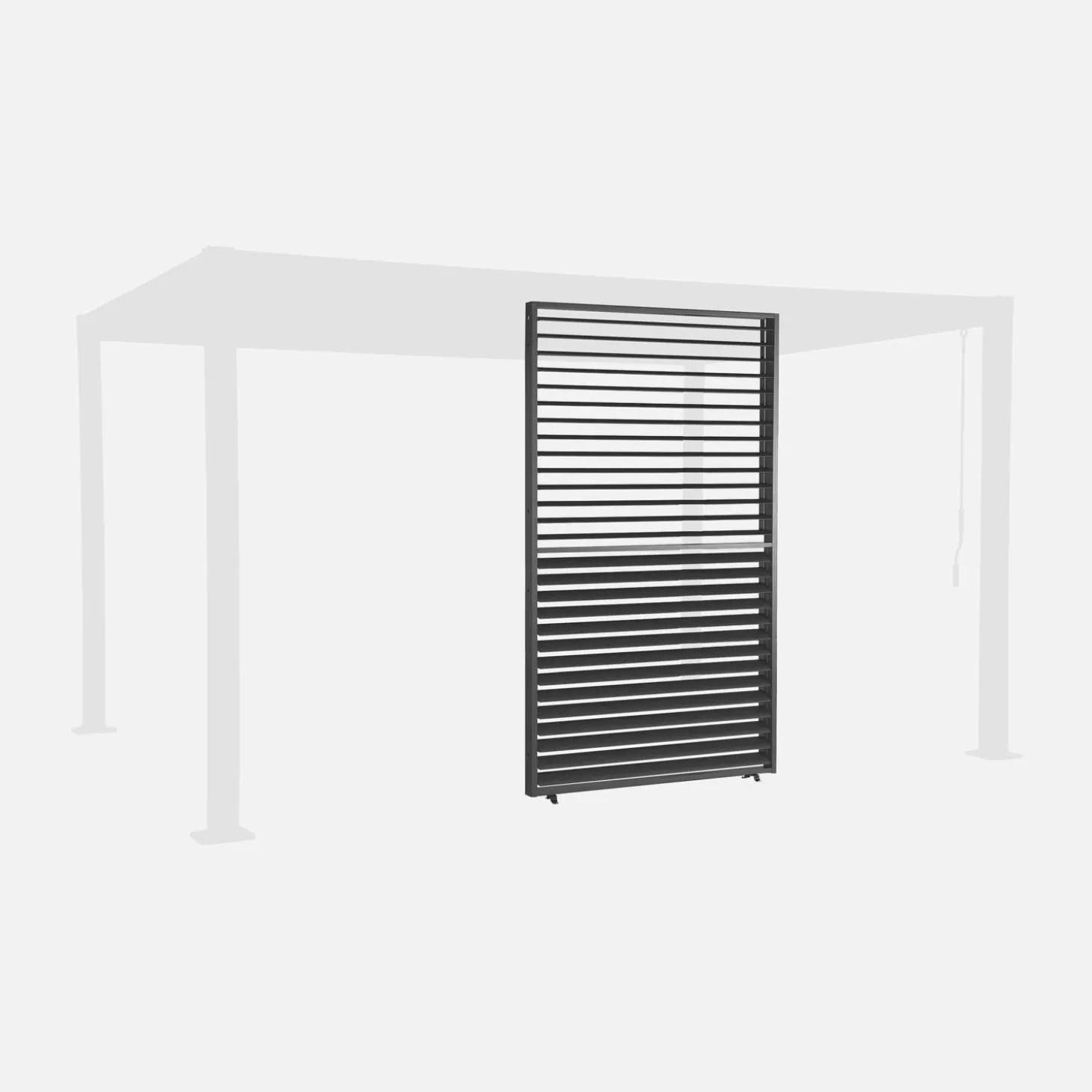 Persiana com lâminas ajustáveis 1.3m para pérgola bioclimática de alumínio