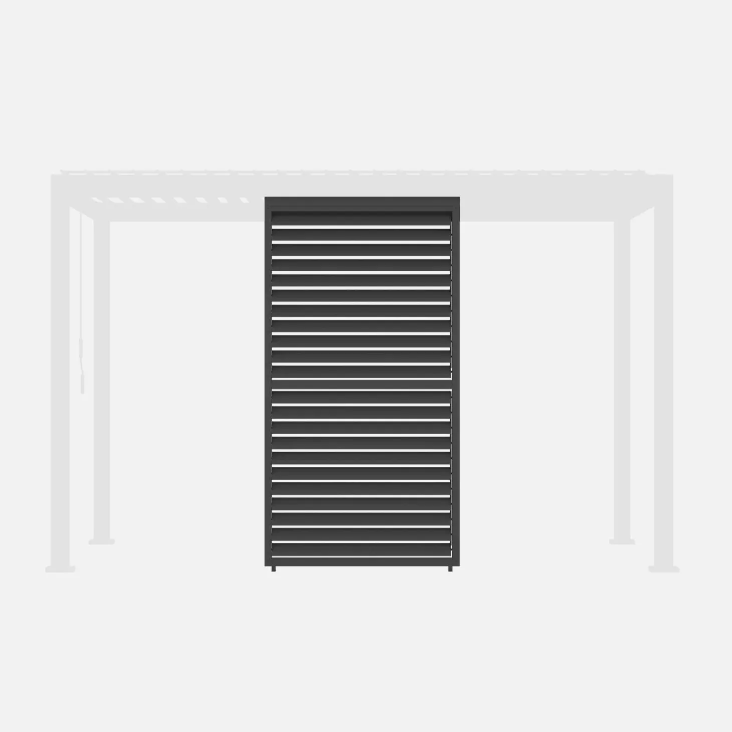 Persiana com lâminas ajustáveis 1.3m para pérgola bioclimática 3x4m