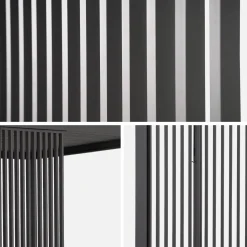 Persiana de aluminio vertical 1m para pérgola bioclimática 3x3m, 3x4m, 3x6m