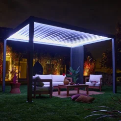 Persiana de aluminio vertical 1m para pérgola bioclimática 3x3m, 3x4m, 3x6m