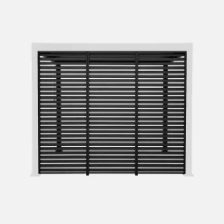 Persiana de alumínio horizontais 1m para pérgola bioclimática, set de 3