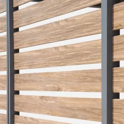 Persiana de alumínio horizontal 1.3m com efeito madeira para pérgola bioclimática
