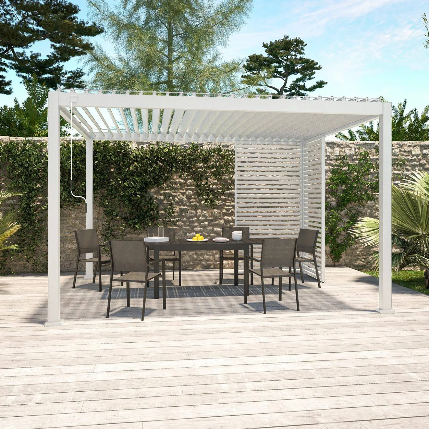 Persianas de alumínio horizontais 1.3m para pérgola bioclimática