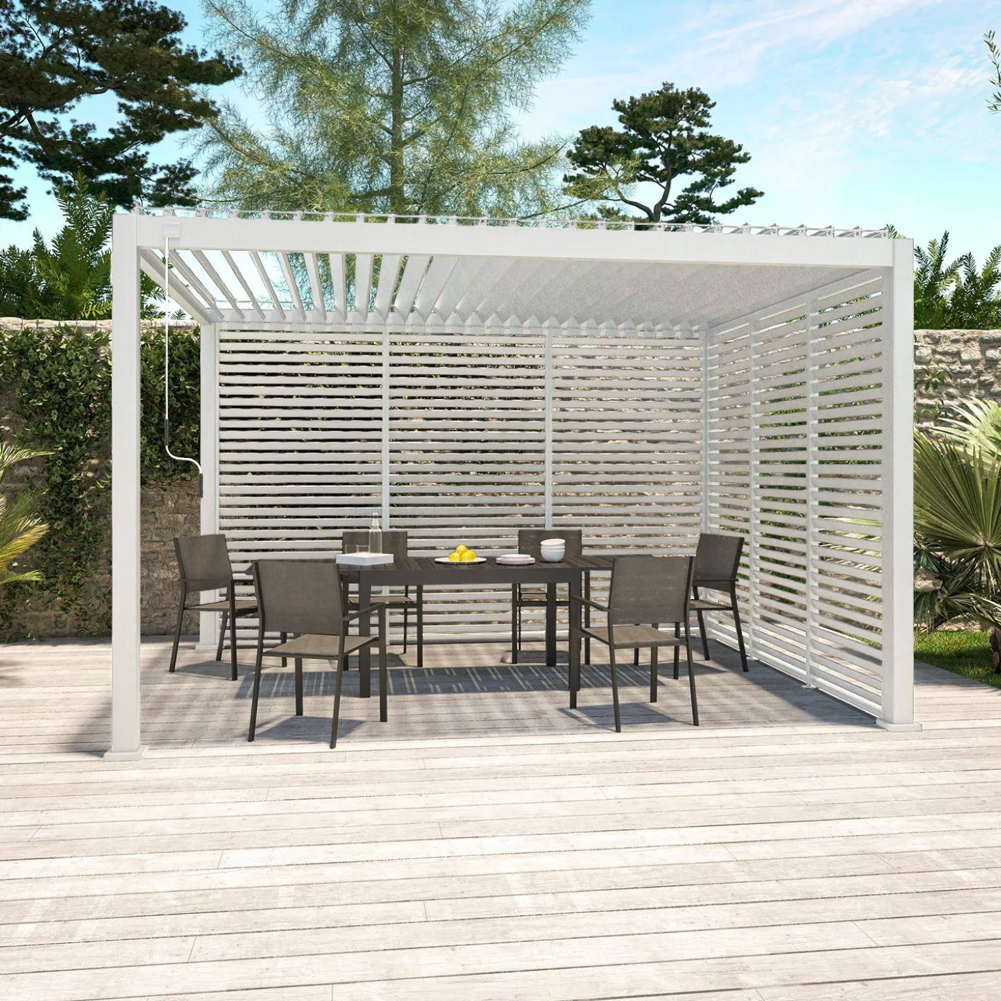 Persianas de alumínio horizontais 1.3m para pérgola bioclimática