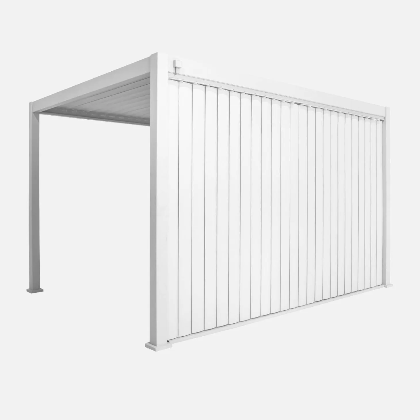 Persianas verticais com lâminas ajustáveis para pérgola bioclimática de alumínio 4m
