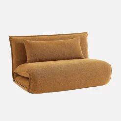 Poltrona cama em tecido bouclé, 2 lugares